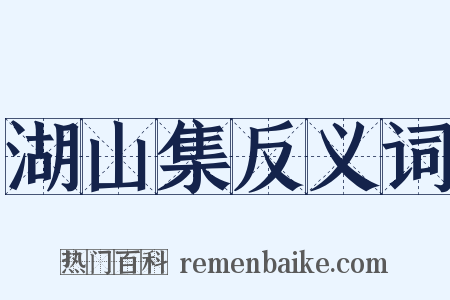 湖山集反义词是什么意思的图片